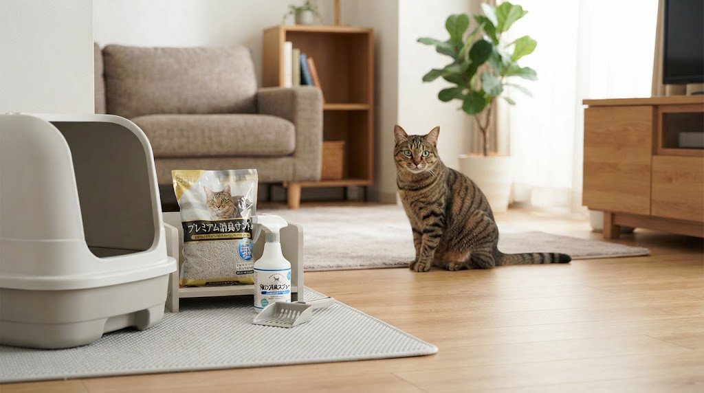 猫トイレの臭い対策｜原因と効果的な消臭方法を解説