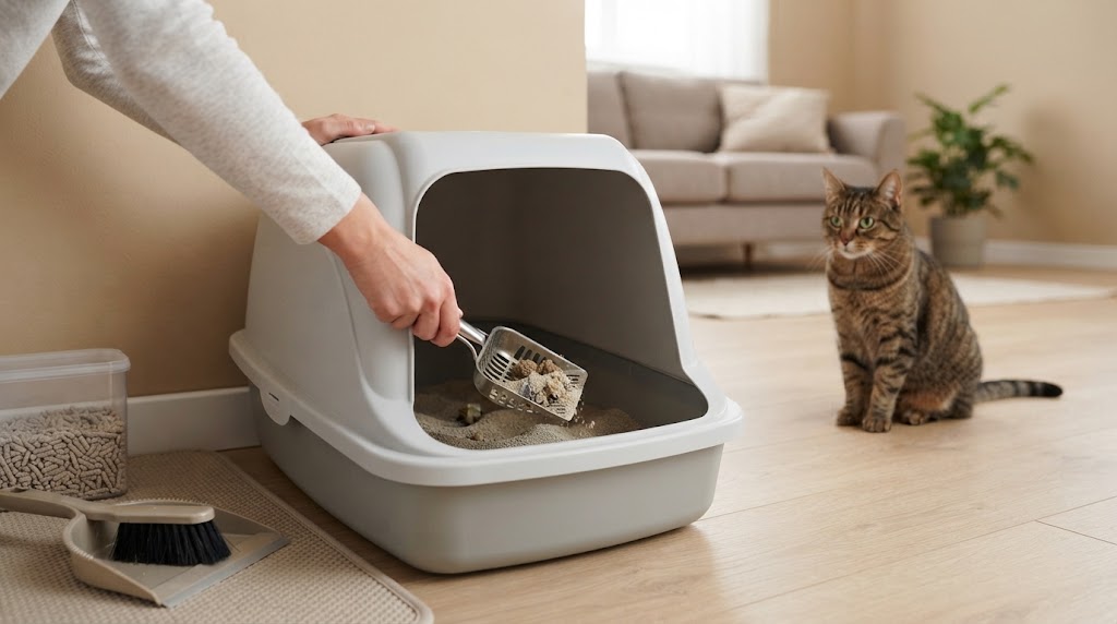 猫トイレの掃除・交換頻度の目安に関連する猫トイレの様子