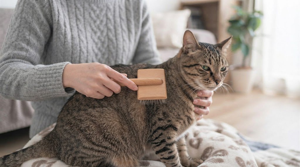 猫用ブラシのタイプを比較するイメージ